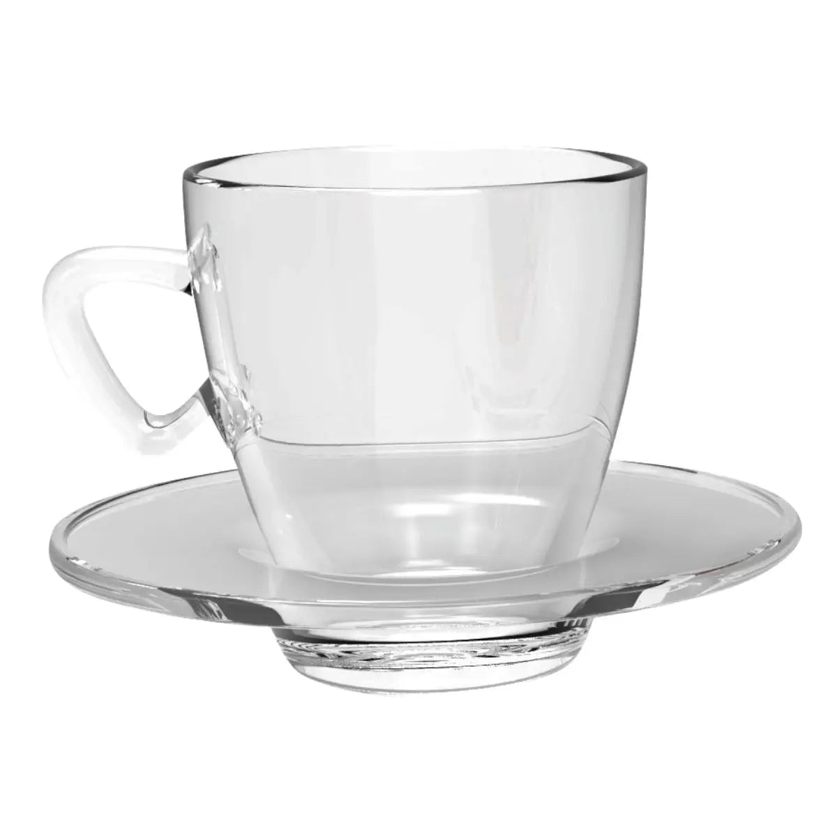 10 Cups Kit Coffee and Tea Glass 90mL C/Saucer Transparent
